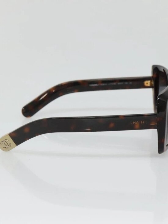 CHANEL Sunglasses Plastic Brown CC Auth sw1211 main image 4